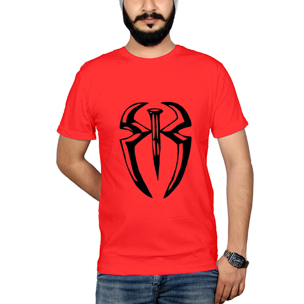 WWE/WWF WRESTLING - ROMAN REIGNS - LARGE - RED T-SHIRT- COTTON TEE SUMMER SALE  Cool Casual pride t shirt men Unisex Fashion