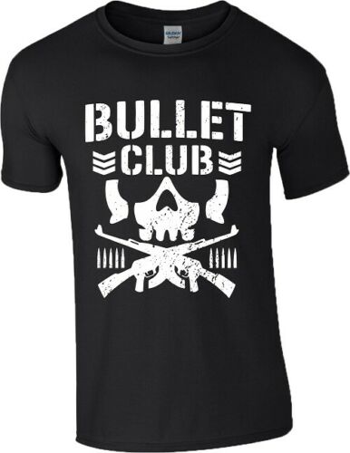 Bullet Club New Japan Pro Wrestling T-Shirt  WWE ufcc Guns Skull Gym Mens TopTops wholesale Tee custom Environtal printed Tshirt