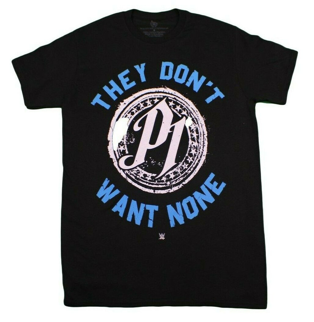 WWE AJ STYLES THEY DONT WANT NONE T-SHIRT BLACK MENS WRESTLING RETRO TEE